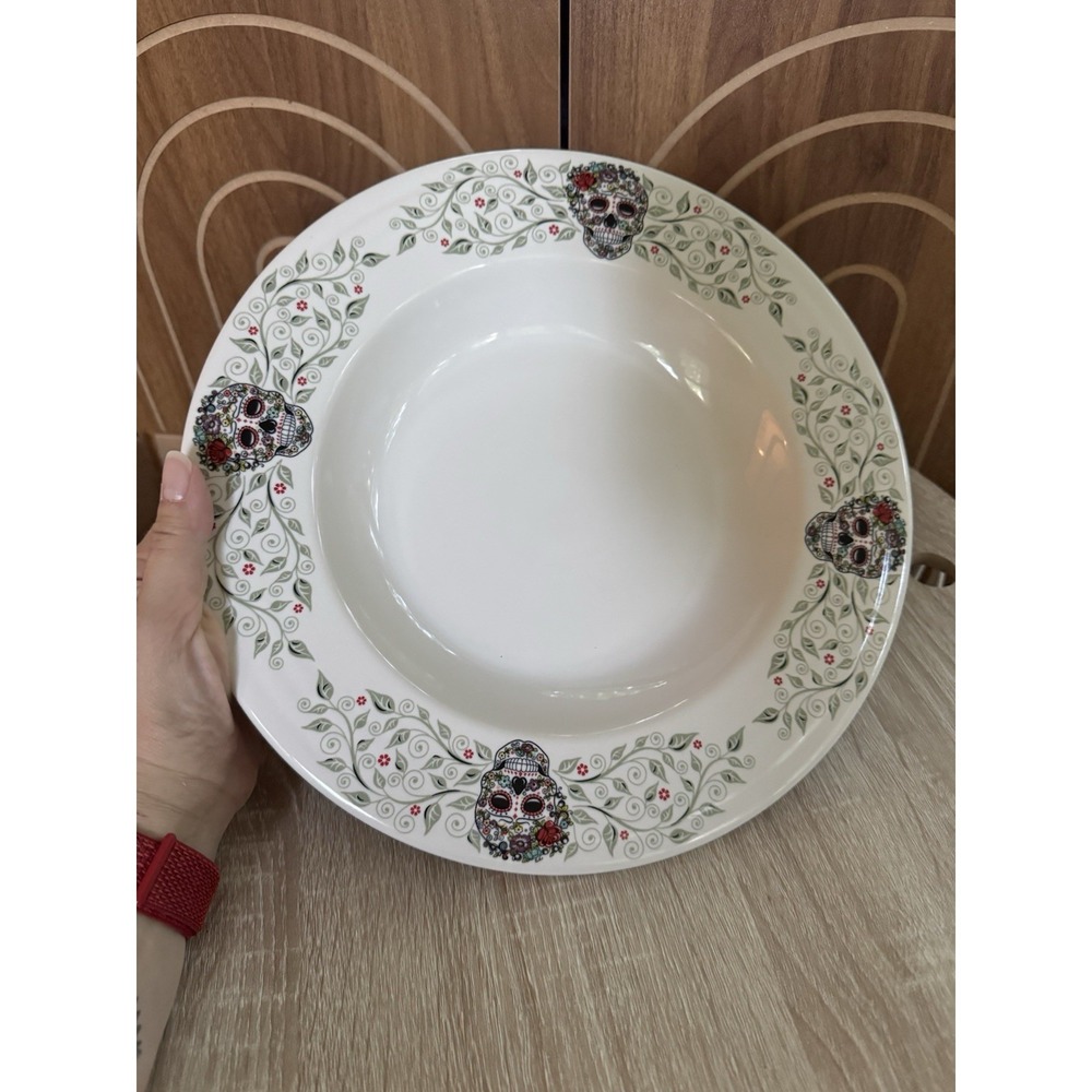Homer Laughlin  Fiesta Skull and Vine Sugar Serving Bowl Pasta Bowl
